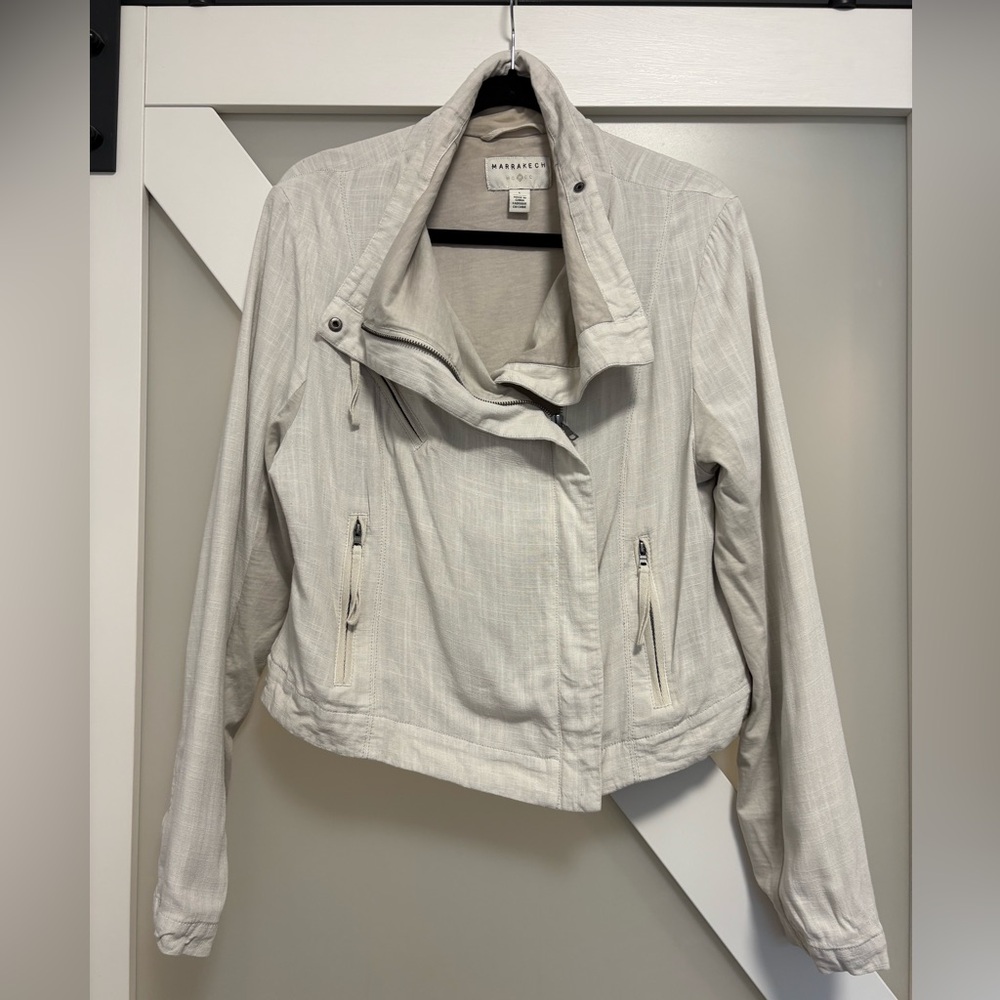 ANTHROPOLOGIE- MARRAKECH- linen Utility Jacket